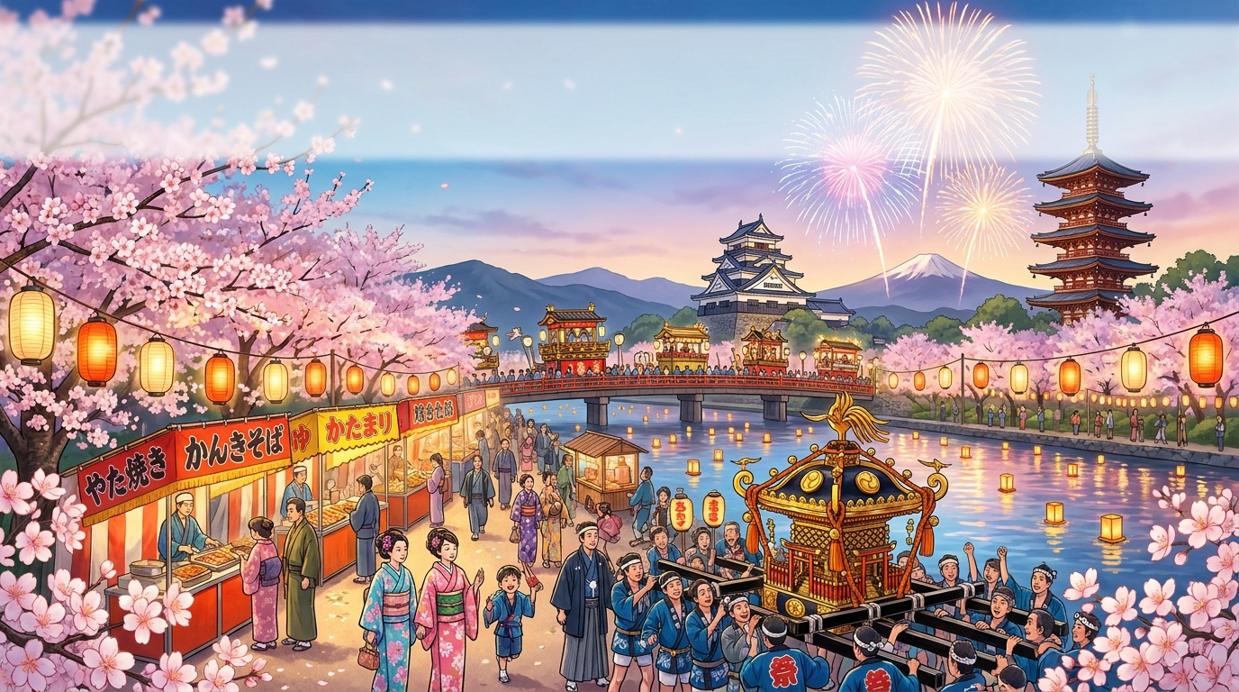 全国各地の春祭りを徹底解説。地域別のイベント情報で春を満喫しよう