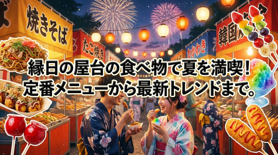 縁日の屋台の食べ物で夏を満喫！定番メニューから最新トレンドまで。