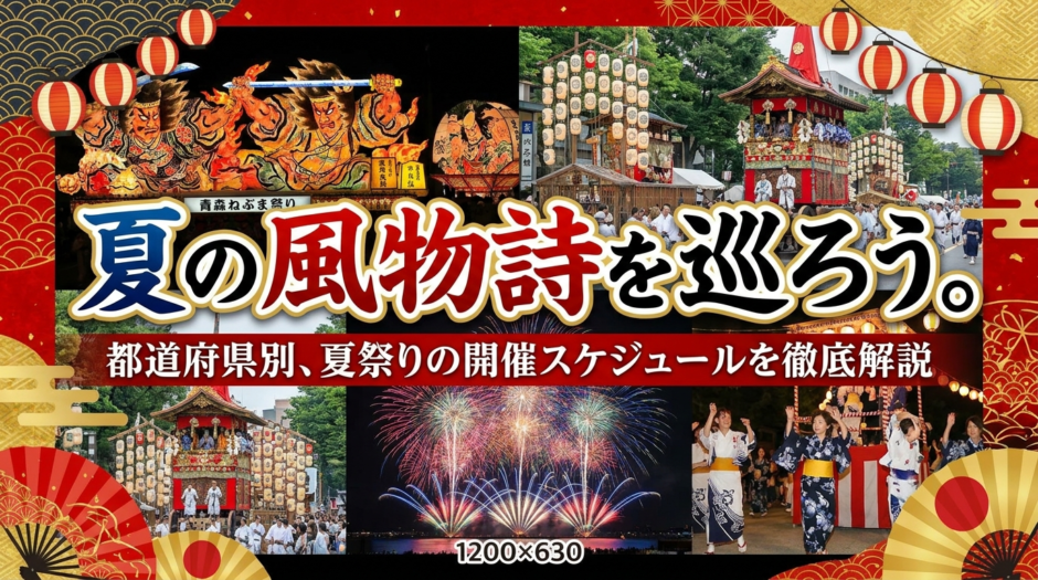 夏の風物詩を巡ろう。都道府県別、夏祭りの開催スケジュールを徹底解説