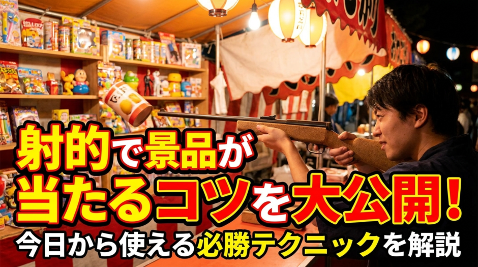 射的で景品が当たるコツを大公開。今日から使える必勝テクニックを解説。