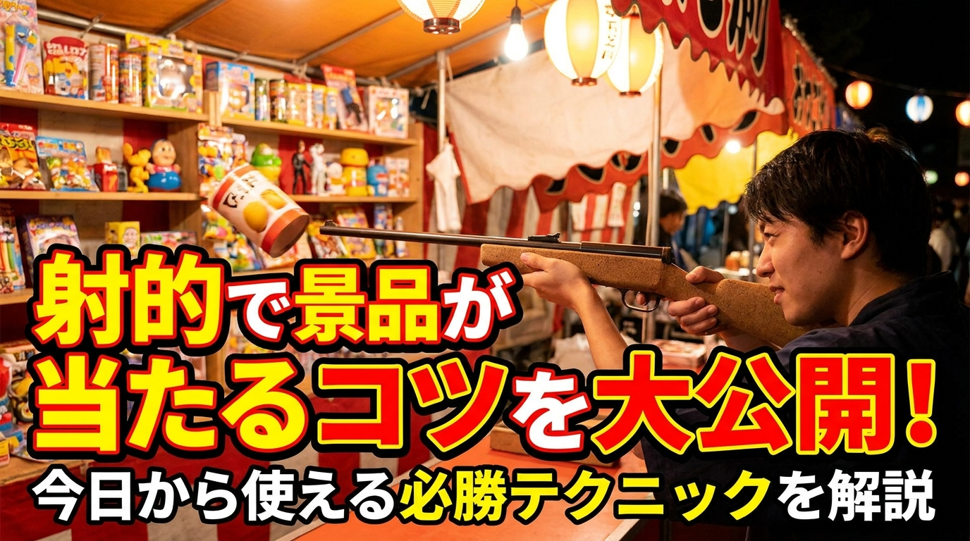 射的で景品が当たるコツを大公開。今日から使える必勝テクニックを解説。