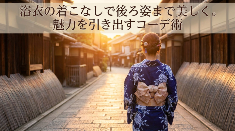 浴衣の着こなしで後ろ姿まで美しく。魅力を引き出すコーデ術