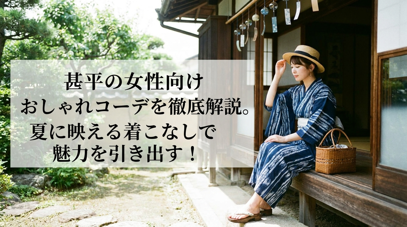 甚平の女性向けおしゃれコーデを徹底解説。夏に映える着こなしで魅力を引き出す！