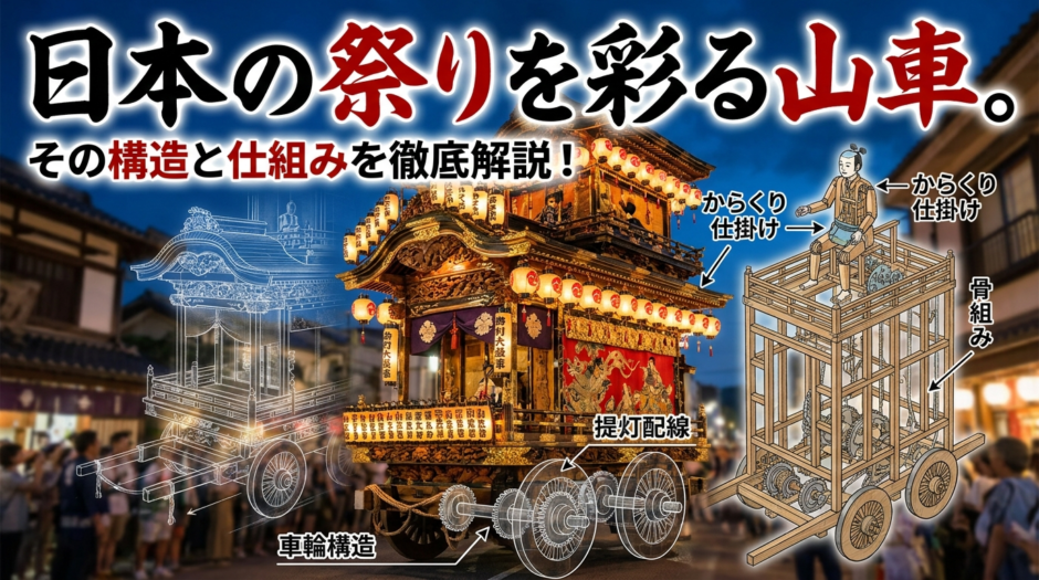 日本の祭りを彩る山車。その構造と仕組みを徹底解説！