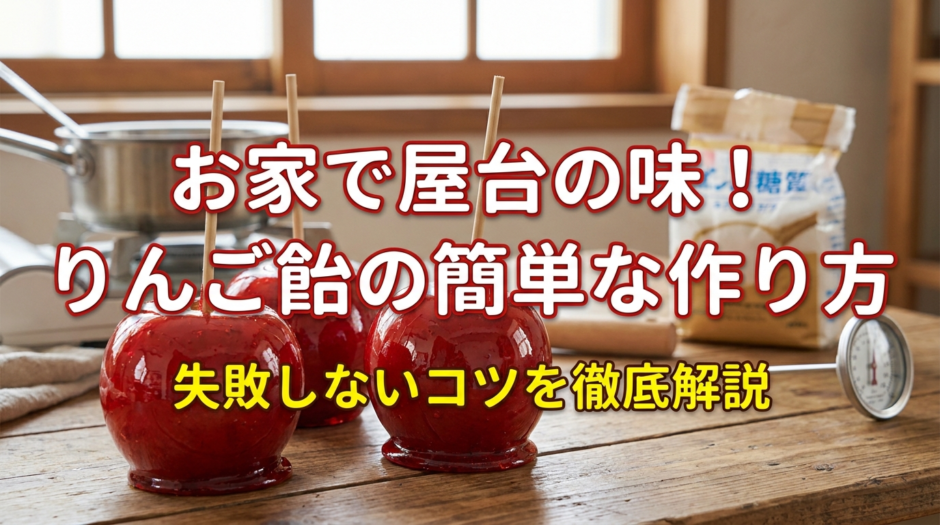 お家で屋台の味！りんご飴の簡単な作り方と失敗しないコツを徹底解説