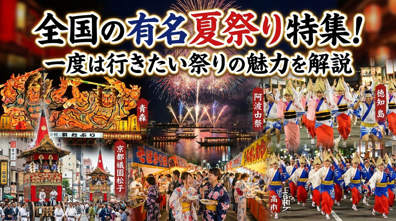 全国の有名夏祭り特集！一度は行きたい祭りの魅力を解説
