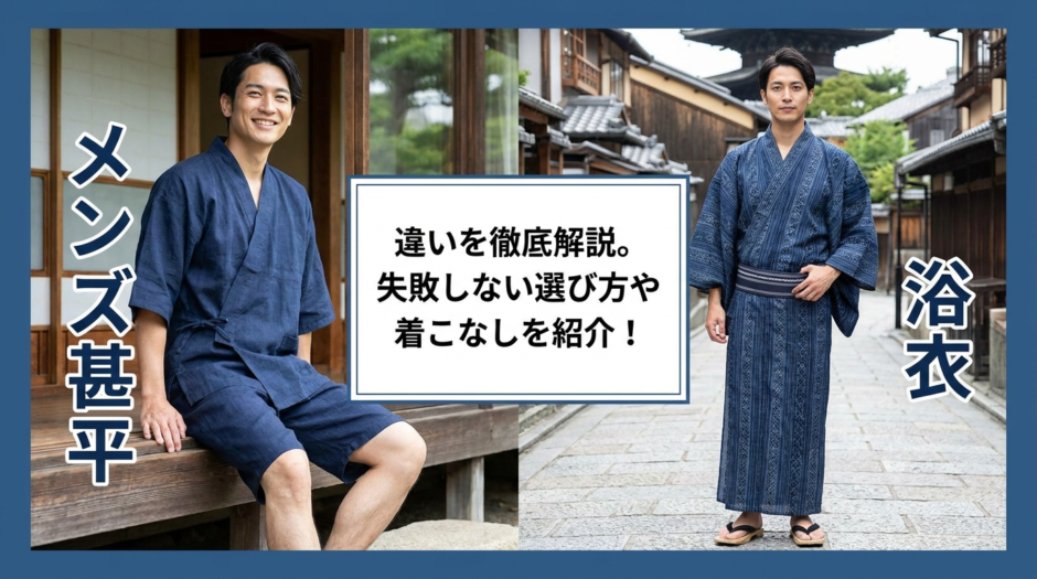 メンズ甚平と浴衣の違いを徹底解説。失敗しない選び方や着こなしを紹介！